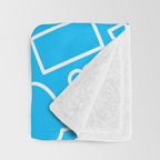 Abstract doodle shape art pattern Throw Blanket Gallery Image 3
