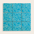 Abstract doodle shape art pattern Wood Wall Art Gallery Image 1