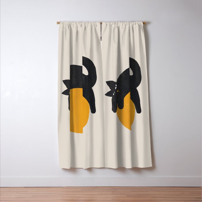 Cat with ball Window Curtain Gallery Image 3