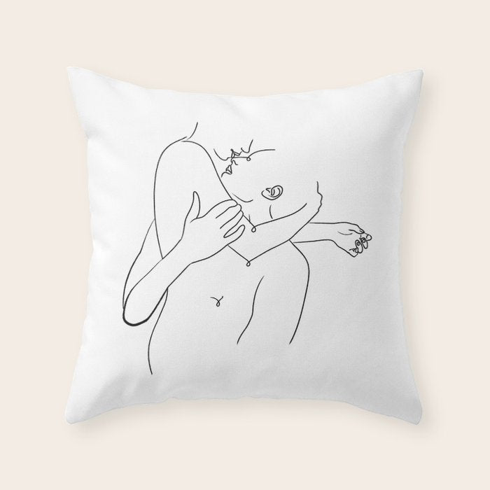 The Quiet Hold Throw Pillow Gallery Image 6