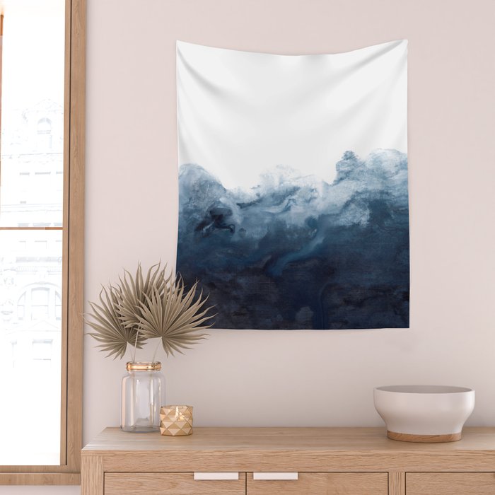 Indigo Depths No. 2 Wall Tapestry Gallery Image 2
