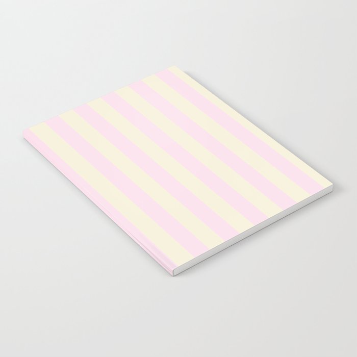 Stripes of Light Pink and Cream Notebook Gallery Image 1