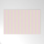 Stripes of Light Pink and Cream Welcome Mat Gallery Image 1