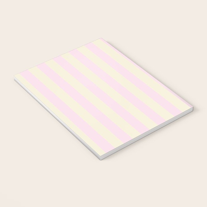 Stripes of Light Pink and Cream Notebook Gallery Image 3