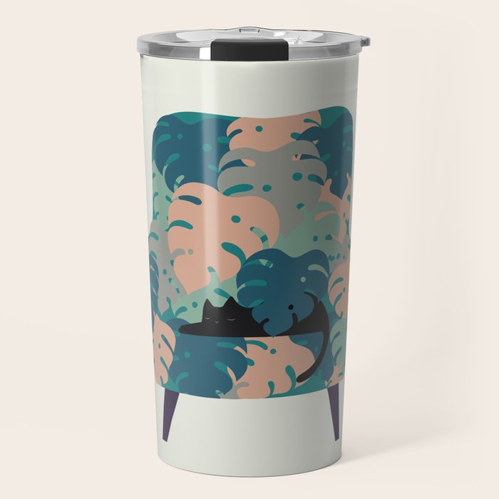 Cat and Plant 15 Travel Mug Gallery Image 1