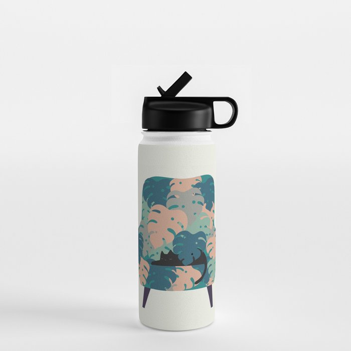 Cat and Plant 15 Water Bottle Gallery Image 1