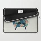Cat and Plant 15 Laptop Sleeve Gallery Image 2