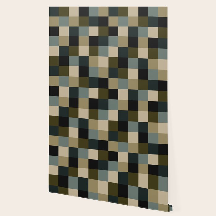 Bold Earthy Checks Pattern - Small IV Wallpaper Gallery Image 2