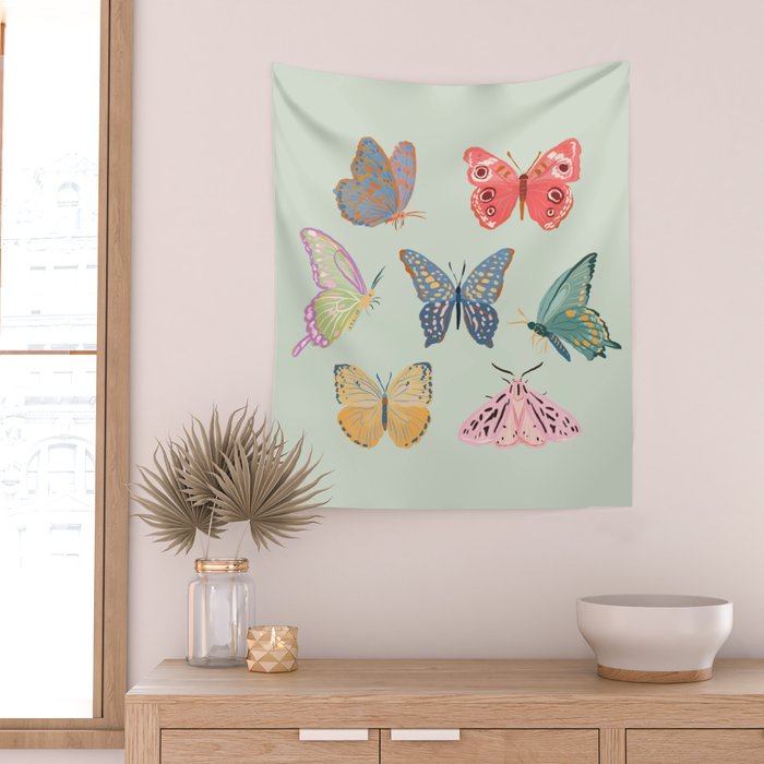Butterflies and Moths  Wall Tapestry Gallery Image 2