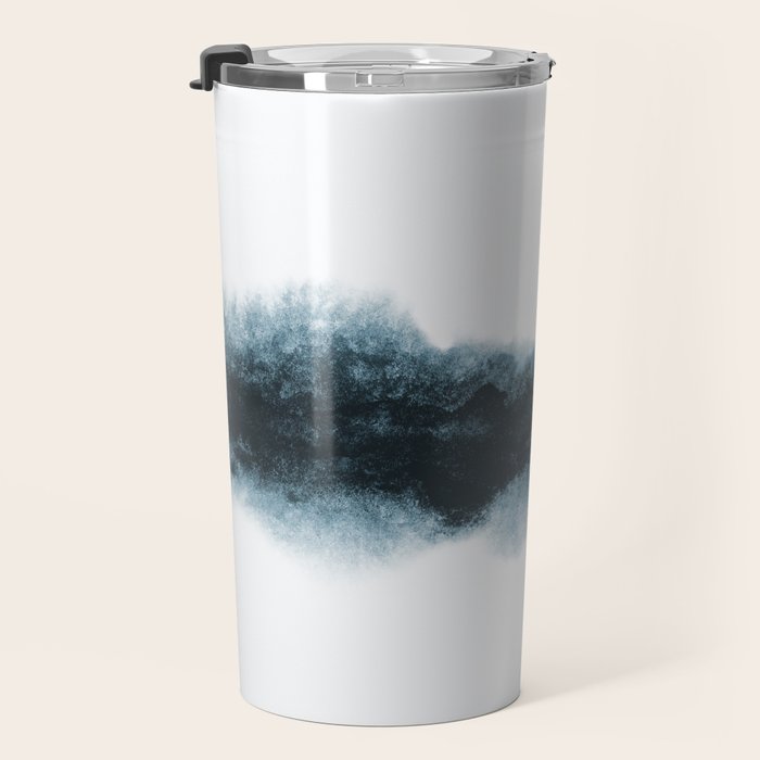 Abstract Watercolor Teal Turquoise Painting Travel Mug Gallery Image 3