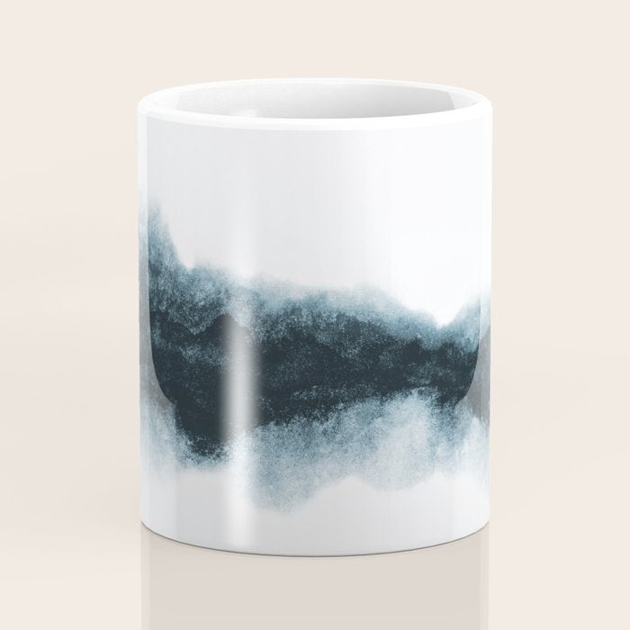 Abstract Watercolor Teal Turquoise Painting Coffee Mug Gallery Image 4
