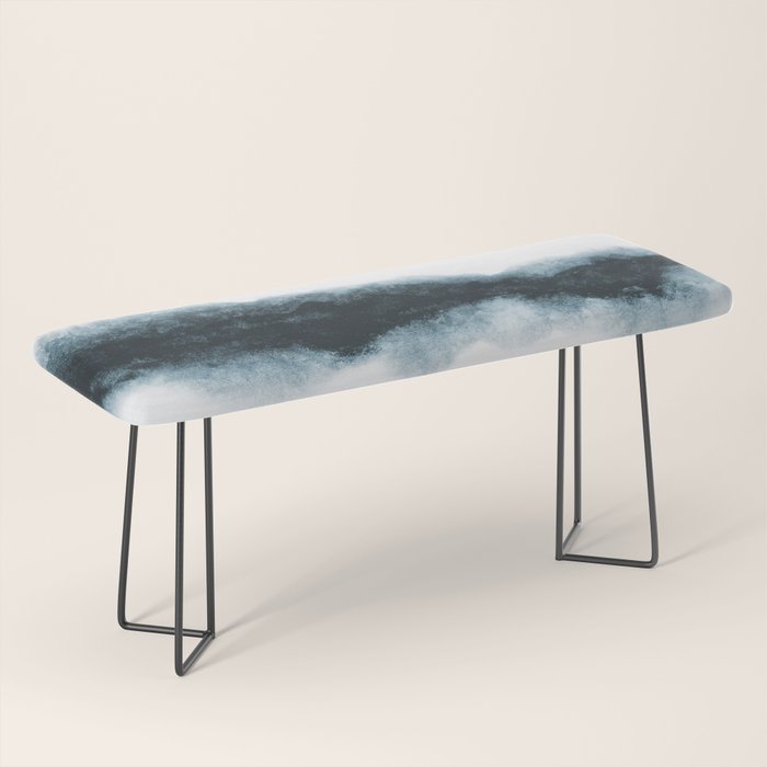 Abstract Watercolor Teal Turquoise Painting Bench Gallery Image 1