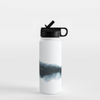 Abstract Watercolor Teal Turquoise Painting Water Bottle Gallery Image 1
