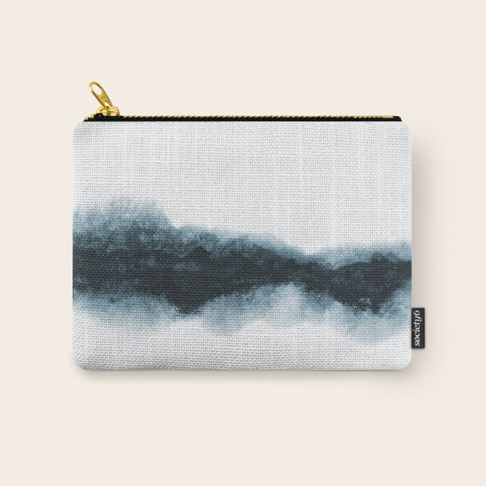 Abstract Watercolor Teal Turquoise Painting Carry All Pouch Gallery Image 1