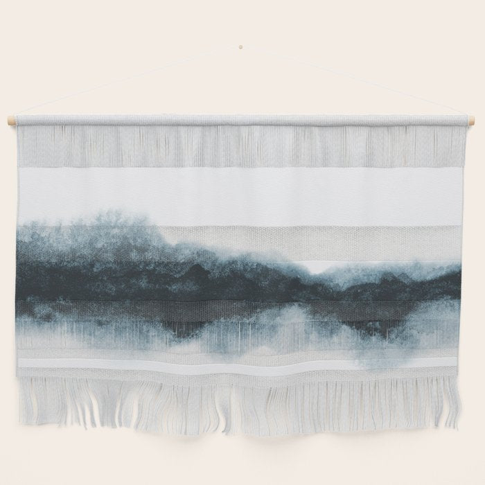 Abstract Watercolor Teal Turquoise Painting Wall Hanging Gallery Image 1