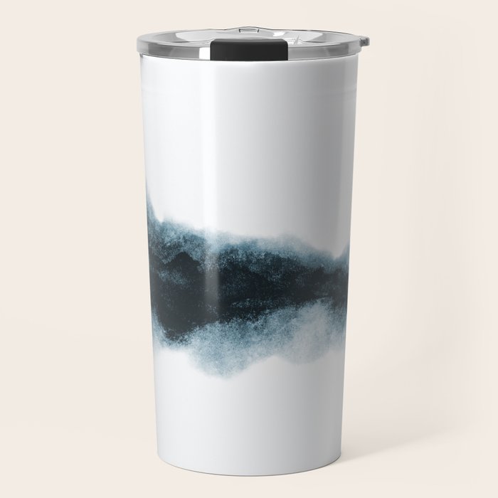 Abstract Watercolor Teal Turquoise Painting Travel Mug Gallery Image 1