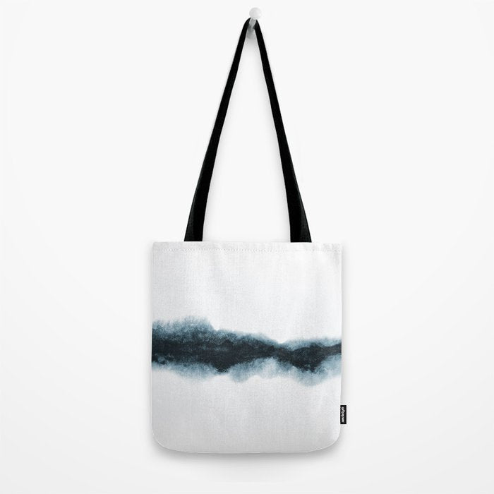 Abstract Watercolor Teal Turquoise Painting Tote Bag Gallery Image 2