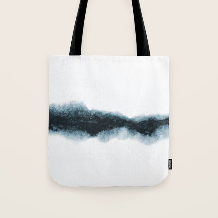 Abstract Watercolor Teal Turquoise Painting Tote Bag Gallery Image 1