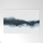 Abstract Watercolor Teal Turquoise Painting Welcome Mat Gallery Image 1