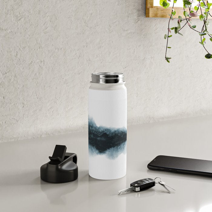 Abstract Watercolor Teal Turquoise Painting Water Bottle Gallery Image 4