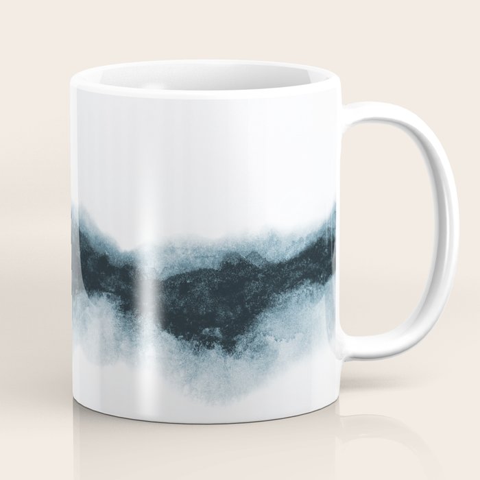 Abstract Watercolor Teal Turquoise Painting Coffee Mug Gallery Image 1