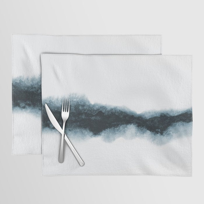 Abstract Watercolor Teal Turquoise Painting Placemat Gallery Image 1