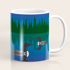 Loons in a Woodland Lake Coffee Mug Gallery Image 1