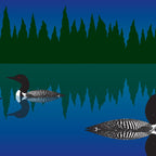 Loons in a Woodland Lake Coffee Mug Gallery Image 2