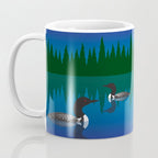 Loons in a Woodland Lake Coffee Mug Gallery Image 3