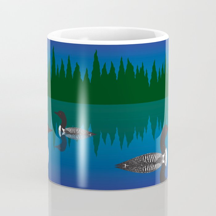 Loons in a Woodland Lake Coffee Mug Gallery Image 4