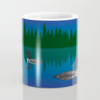 Loons in a Woodland Lake Coffee Mug Gallery Image 4