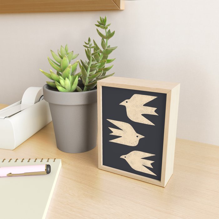 Doves In Flight Mini Art Print Gallery Image 2