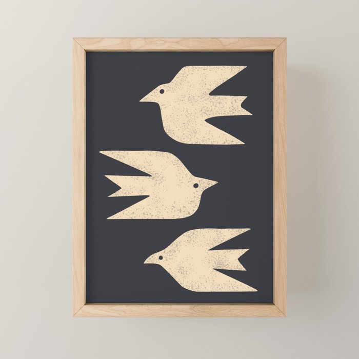 Doves In Flight Mini Art Print Gallery Image 1