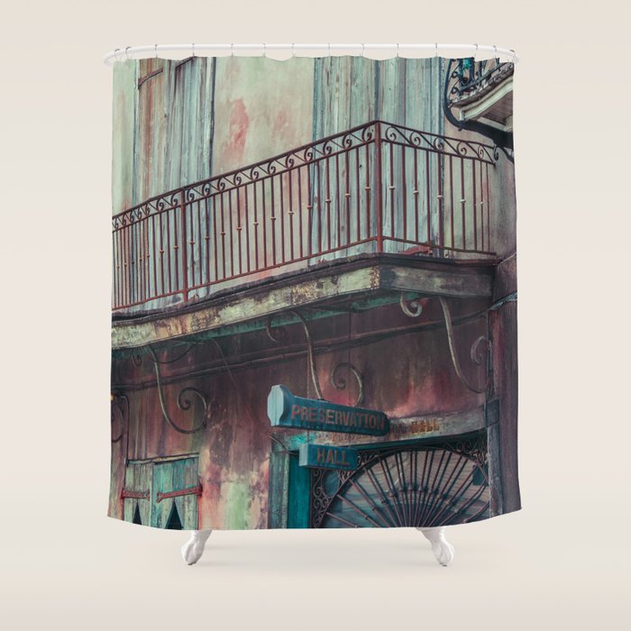 Preservation Hall - New Orleans Travel Photography Shower Curtain Gallery Image 1