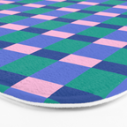 Bright Pastel Color Block Geometric Pattern Bath Mat Gallery Image 3