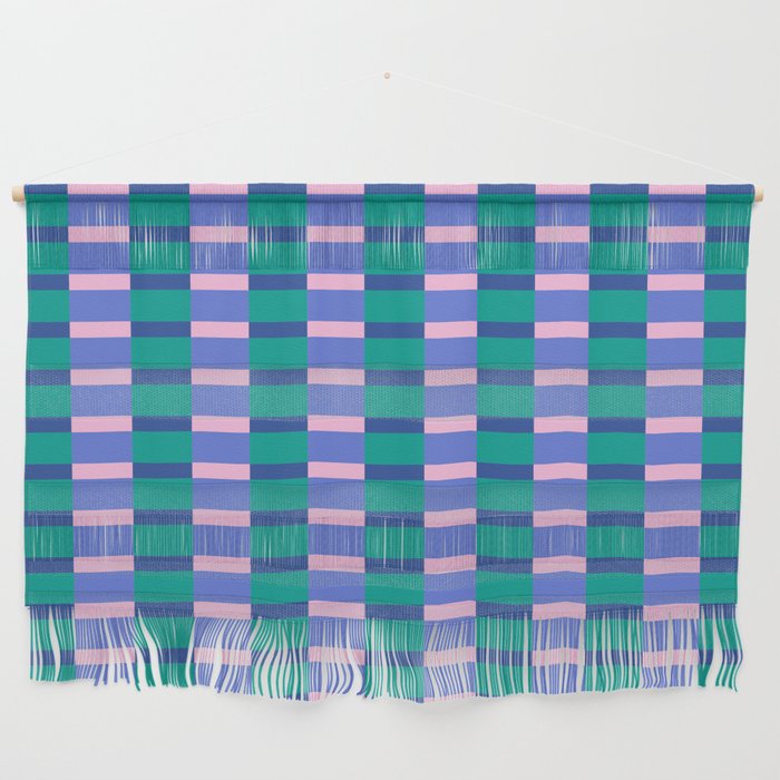 Bright Pastel Color Block Geometric Pattern Wall Hanging Gallery Image 1