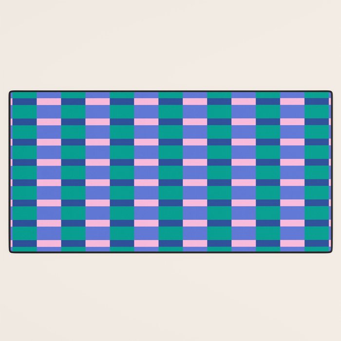 Bright Pastel Color Block Geometric Pattern Desk Mat Gallery Image 3