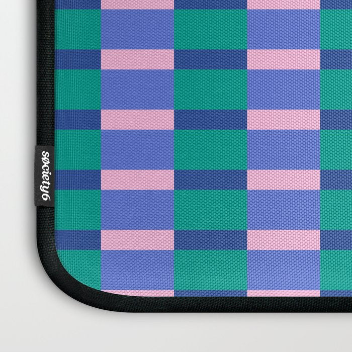 Bright Pastel Color Block Geometric Pattern Laptop Sleeve Gallery Image 3