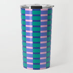 Bright Pastel Color Block Geometric Pattern Travel Mug Gallery Image 1