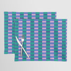 Bright Pastel Color Block Geometric Pattern Placemat Gallery Image 1
