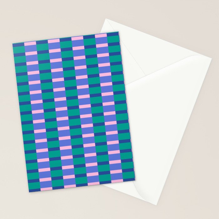 Bright Pastel Color Block Geometric Pattern Stationery Card Gallery Image 2