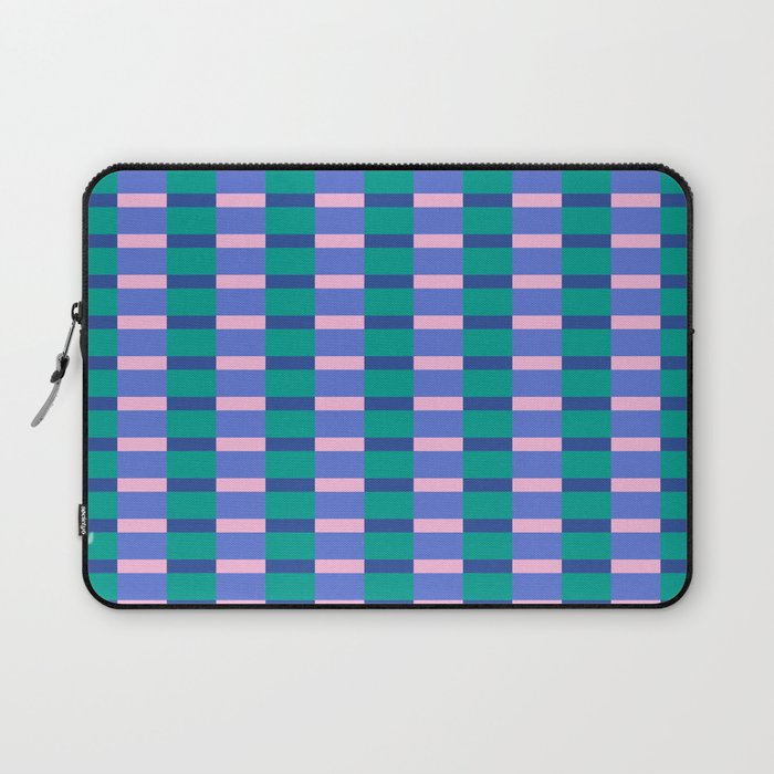 Bright Pastel Color Block Geometric Pattern Laptop Sleeve Gallery Image 1