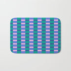 Bright Pastel Color Block Geometric Pattern Bath Mat Gallery Image 1
