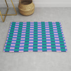 Bright Pastel Color Block Geometric Pattern Rug Gallery Image 1