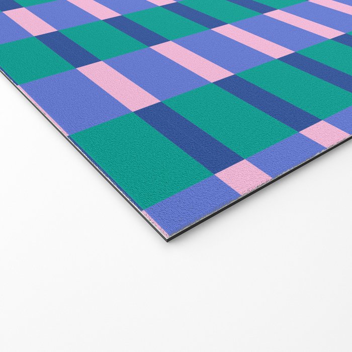 Bright Pastel Color Block Geometric Pattern Welcome Mat Gallery Image 2
