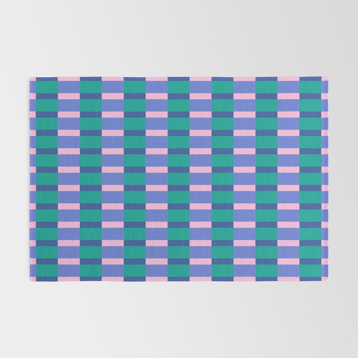 Bright Pastel Color Block Geometric Pattern Rug Gallery Image 2