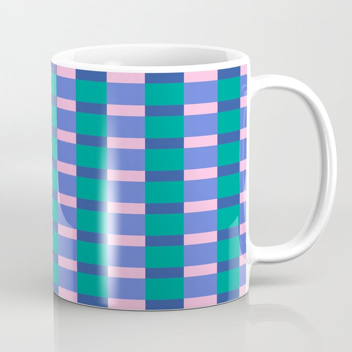 Bright Pastel Color Block Geometric Pattern Coffee Mug Gallery Image 1