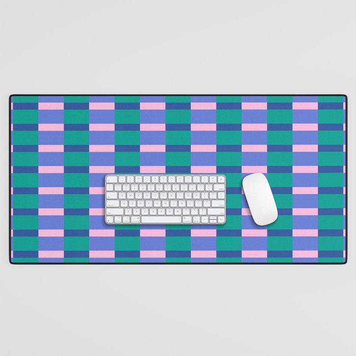 Bright Pastel Color Block Geometric Pattern Desk Mat Gallery Image 1