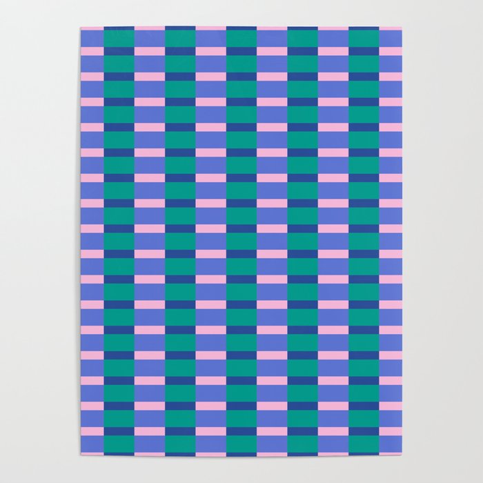 Bright Pastel Color Block Geometric Pattern Poster Gallery Image 4