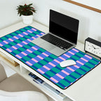 Bright Pastel Color Block Geometric Pattern Desk Mat Gallery Image 2